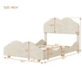 thumbnail image 3 of Harper & Bright Designs Full Size Upholstered Platform Bed with Cloud Shaped bed board, Beige, 3 of 8