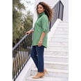 thumbnail image 3 of Catherines Women's Plus Size Collared Cable Buttonfront Tunic, 3 of 5