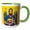 Green/White, variant on 3drose, Christ Angel John the Baptist Head Icon Saint Georges Church, Jordan., 15oz Two-tone Green Mug