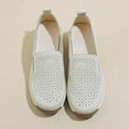 thumbnail image 5 of Women's Casual Loafers Slip On Leather Wedges Shoes Lightweight Casual Walking Shoes Female Classic Sneakers Flats Boat Shoes, 5 of 14