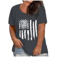 thumbnail image 2 of Fiudx Camisas para Mujer Moda Mujer Cuello Redondo Verano Manga Corta Blusa Camiseta Casual Impresión Tops, 2 of 5