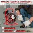 thumbnail image 5 of Acekid Drain Cleaner Machine 370W Plumbing Snake Drain Cleaning Machine With Cutter Attachments Fits 1 Inch (25Mm) To 4 Inch(100Mm) Pipes Sewer Auger For Sinks Toilets Red 75Ft x 1/2In, 5 of 7