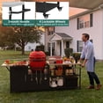 thumbnail image 3 of Heavy Duty XL Outdoor Grill Cart for Big Green Egg, Kamado Joe Big Joe & Tabletop Griddle – Mobile BBQ Island with Removable Platform& Weatherproof Cover, 3 of 7