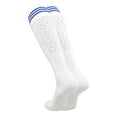 thumbnail image 2 of Soccer Socks with Stripes Fold Down Premier (White/Royal, Large), 2 of 2