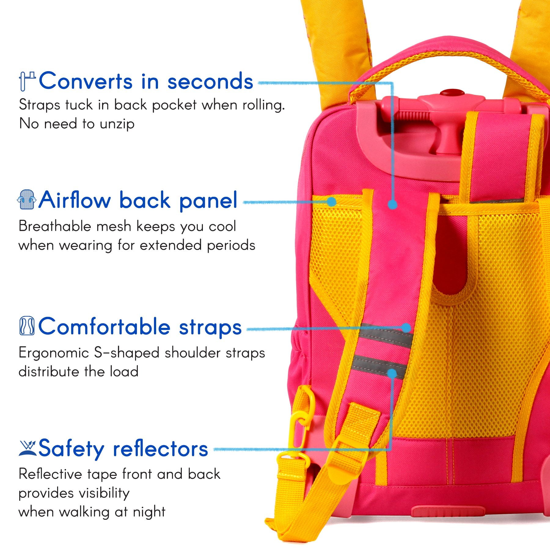 TWISE Twise Side-kick Rolling Backpack, Rabbit