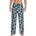 thumbnail image 1 of Fotbe Angry Shark Pantalones de Pijama para Hombre, Pantalones de Dormir, Pantalones de Casa con Cintura Ajustable y Bolsillos-X-Large, 1 of 6