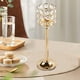 thumbnail image 5 of Vela de metal de cristal con cuentas de cristal, velas de té brillantes, vela votiva alta, decoración elegante, decoración de mesa para bodas, hogar, 5 of 6