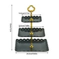 thumbnail image 2 of 3-Tier Plastic Serving Tray | Stackable Dessert Stand for Wedding Cake, Fruit & Snacks | 3-Layer Display Rack for Parties & Events | 33cm Height, 2 of 5