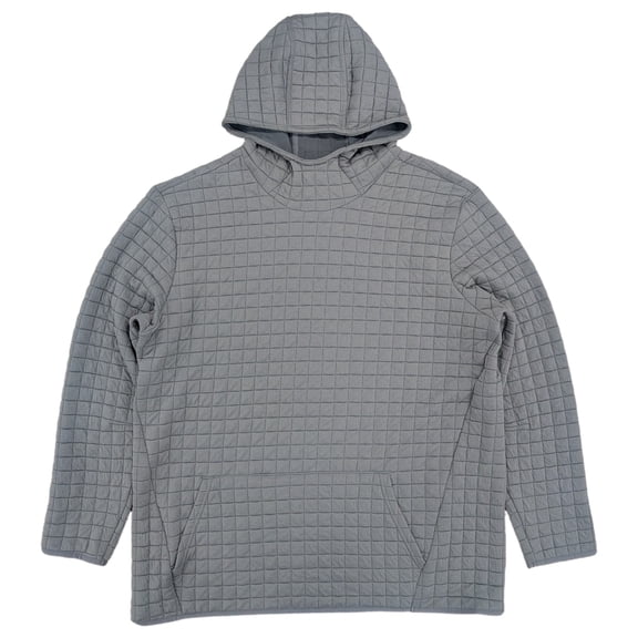 Xersion Tall Mens Gray Quilted Long Sleeve Training Hoodie Sweatshirt 2XLT