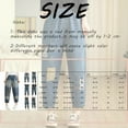 thumbnail image 3 of Women's Embroidered High Waisted Capri Jeans Elastic Waist Denim Pants Bohemian Style Summer Casual Comfort Fit Artistic Design Red XL, 3 of 5
