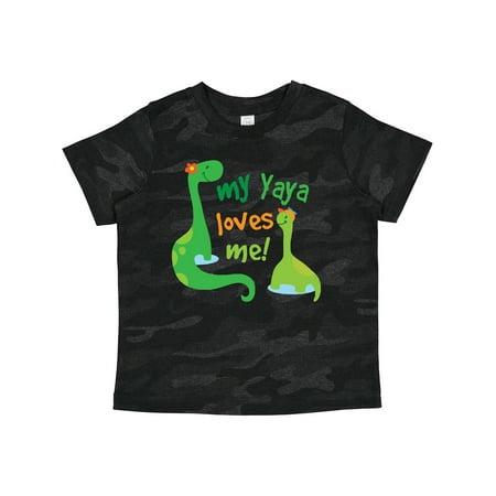 

Inktastic My Yaya Loves Me Grandson Dinosaur Gift Toddler Boy Girl T-Shirt