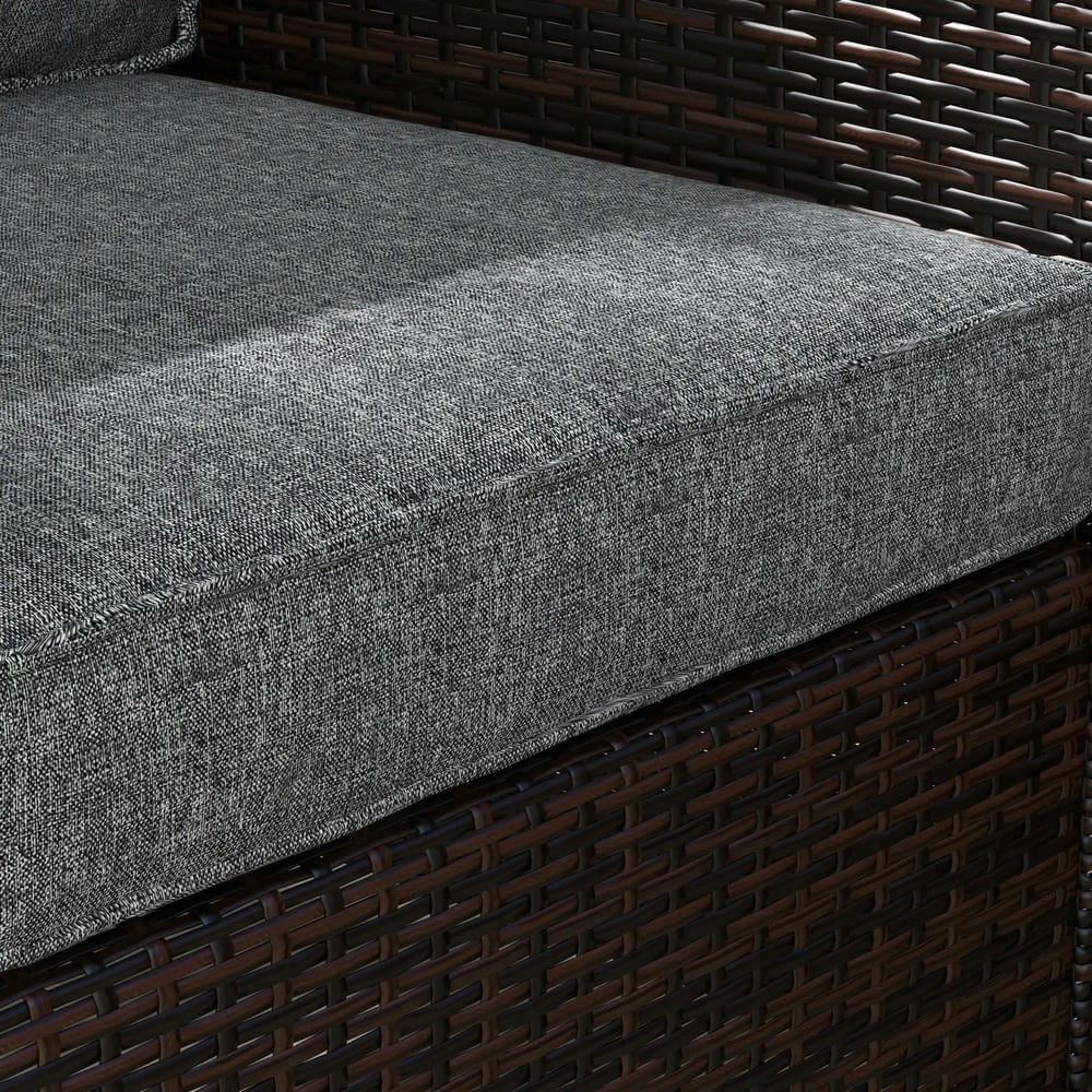 GVN Outdoor/Indoor Chair Pads, Seat Cushions,8 Patio Chair Cushions with Seat & Backrest, Fade Resistant Seat Replacement Cushion Set, Gray