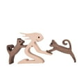 thumbnail image 1 of Homerr Personalized Wooden Ornament Wooden Carvings Ornament for Memory Gifts Nordic Style Cute Pet & Owner Loving Statues for Dog Rabbit Bird Home Custom Family Name Puzzle, 1 of 7