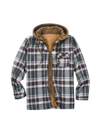 Hooded Flannel Mens