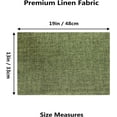 thumbnail image 5 of Linen Cloth Placemats Set of 4 Heat Resistant Dining Table Place Mats Table Mat Kitchen for Wedding Holiday Parties Decor, Green, 5 of 5