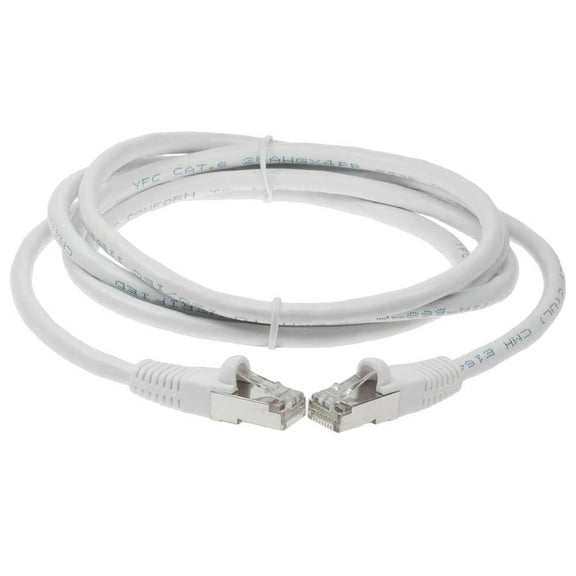 SF Cable Cat6 Shielded Ethernet Cable, 10 feet - White