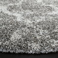 thumbnail image 3 of SAFAVIEH Hudson Jacqueline Quatrefoil Shag Area Rug, Grey/Ivory, 7' x 7' Round, 3 of 7