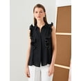 thumbnail image 3 of Sleeveless Ruffle Buttoned Shirt, 3 of 6