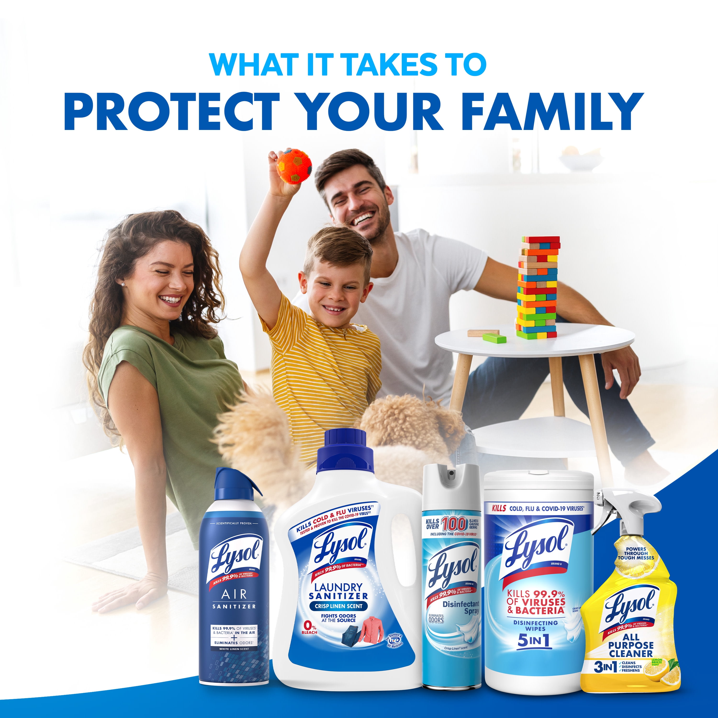 Lysol® Disinfecting White Wipes, Crisp Linen Scent, Household Cleaning Cloths, 80 Count