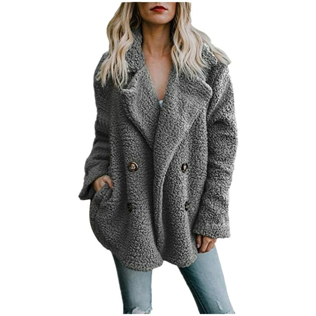 GDREDA Manteau Décontracté à Revers pour Femmes Veste à Manches Longues Élégante pour un Usage Quotidien Chic GY2,S