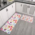 thumbnail image 2 of Pioneer Flower Floral Print Pattern Kitchen Rugs Sets Of 2,Anti Fatigue Kitchen Mat Rugs Non Slip Washable,Decorative Kitchen Floor Mats for Kitchen,Sink,Laundry,17"x30"+17"x47", 2 of 7