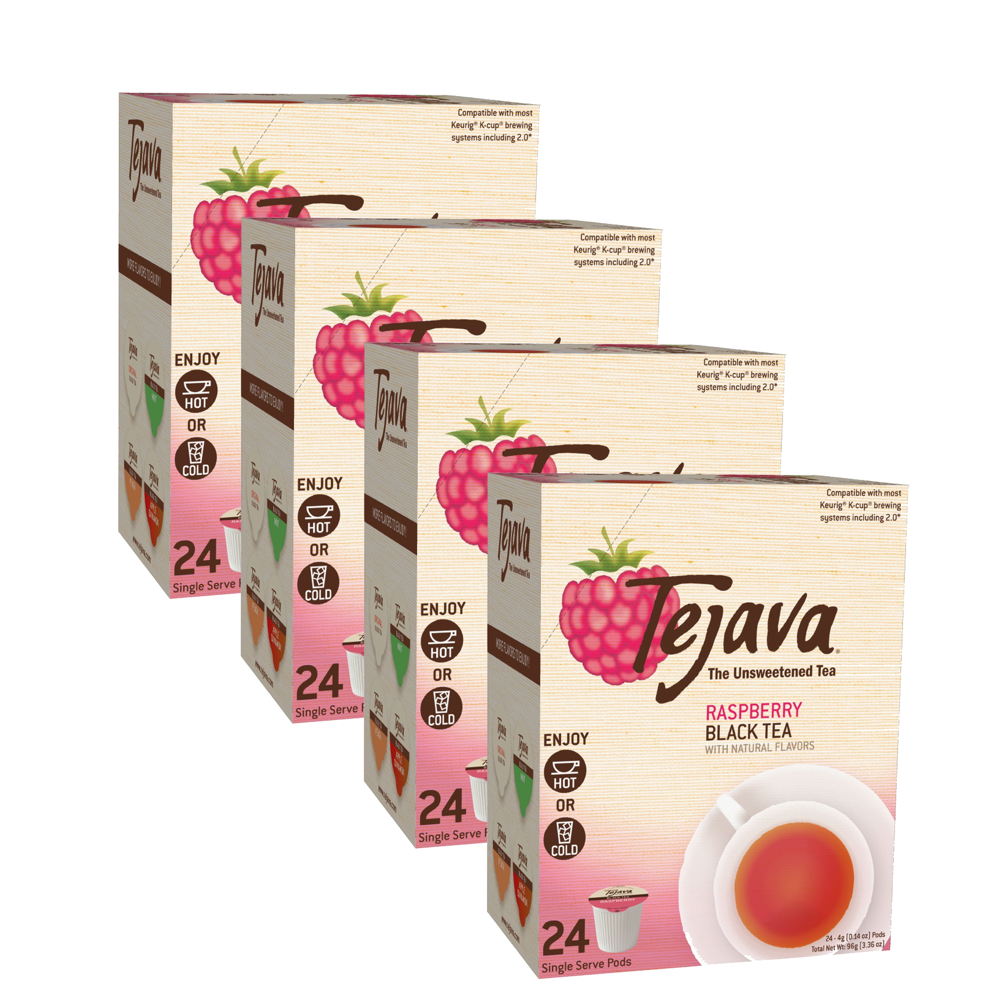 Tejava Unsweetened Raspberry Black Tea 