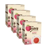 Tejava Unsweetened Raspberry Black Tea Pods | 4 Cases | 100% Recyclable Single Serve K Cups | Keurig Compatible (96 Count)
