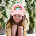 thumbnail image 4 of Gorras de béisbol para niños y niñas, sombrero ajustable para el sol, sombrero de verano con arcoíris, gorra con visera deportiva para niños y niñas, deportes al aire libre, 4 of 5