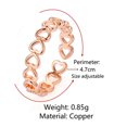 thumbnail image 4 of Finger Ring Fashion Adjustable Heart Shape Statement Ring Open Ring for Women, 4 of 10