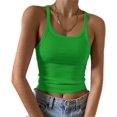 thumbnail image 1 of Artfish Women's Sleeveless Tank Top Form Fitting Scoop Neck Ribbed Knit Basic Cami Shirts, 1 of 7