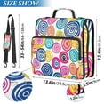 thumbnail image 3 of ALAZA Zipper Binder Texture Circle 3 Ring Trapper Keeper File Folder Organizer Bag, 3 of 8