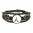 thumbnail image 1 of Carácter katakana japonés n Pulsera marina tejida en cuero, 1 of 4