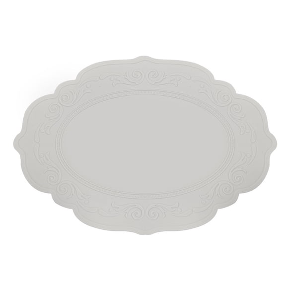 Posavasos de silicona ovalado, antideslizante, resistente al calor, con diseño antiarrugas, decorativo para cocina.