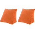 thumbnail image 1 of 2X Solid Color Reading Backrest Cushion Wedge Pillow Thick Corduroy Lumbar Back Pad, 1 of 7