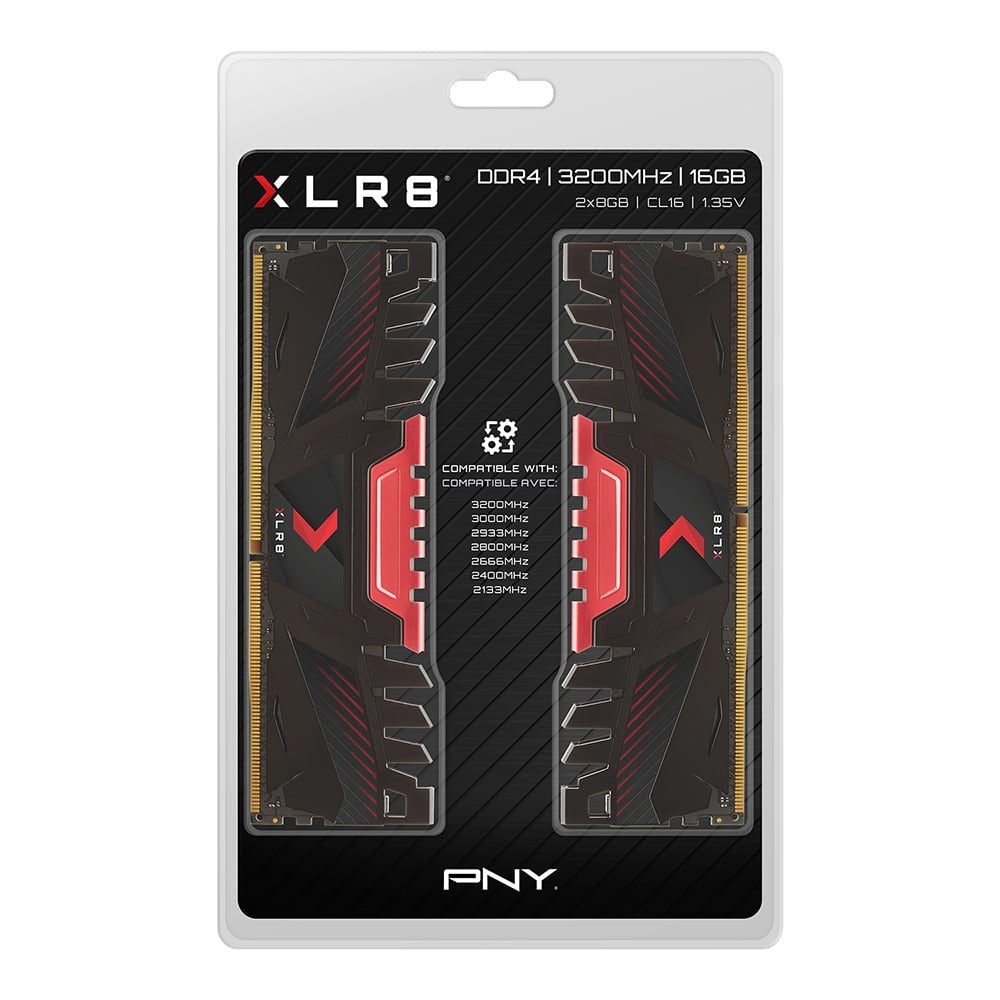 2 Barrettes RAM PNY XLR8 RGB 8GB DDR4 3200MHz - Gaming - Boîte Ouverte