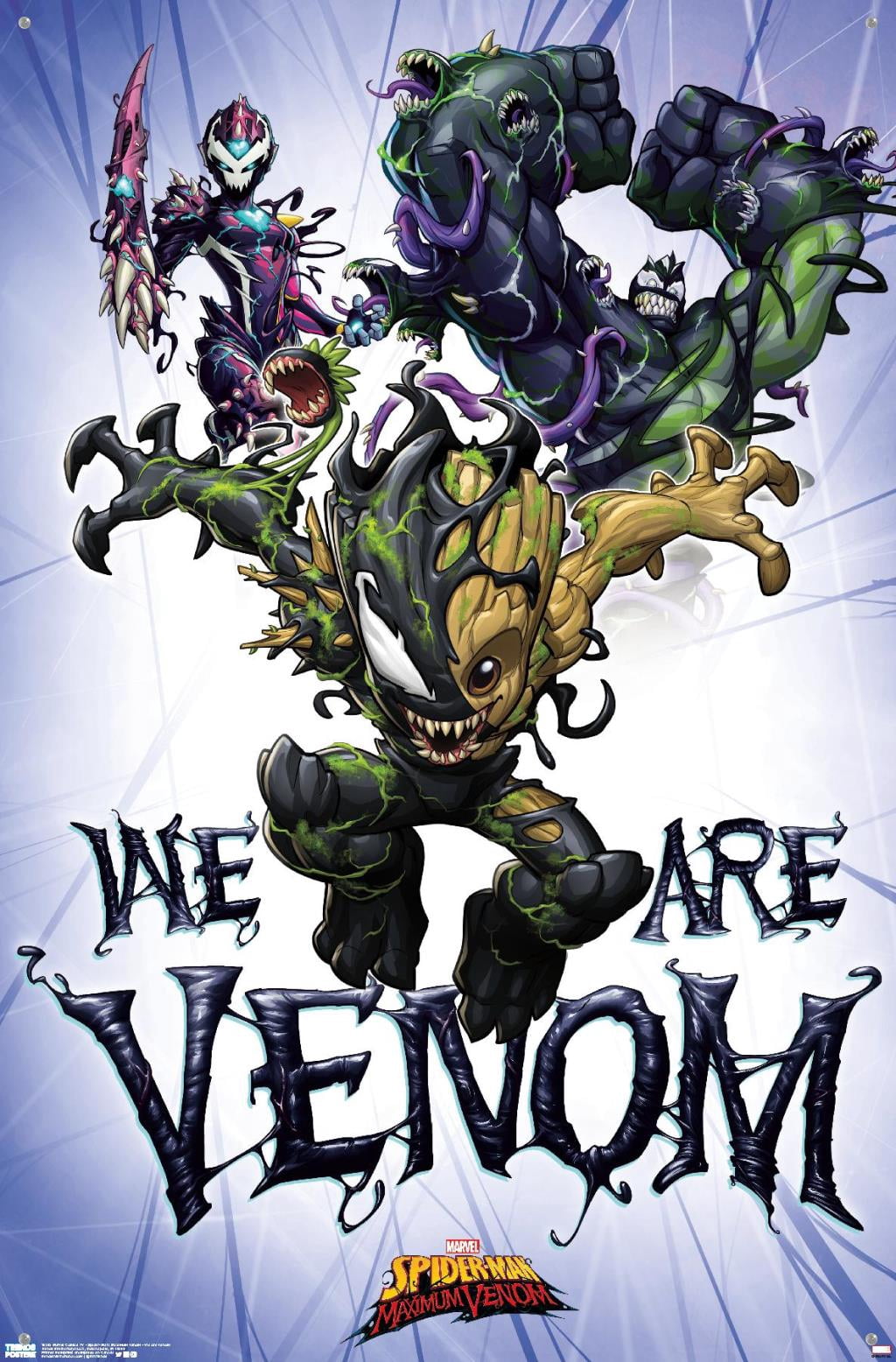 Marvel Comics TV - Spider- Man: Maximum Venom - We Are Venom Wall Poster with Pushpins, 22.375" x 34"