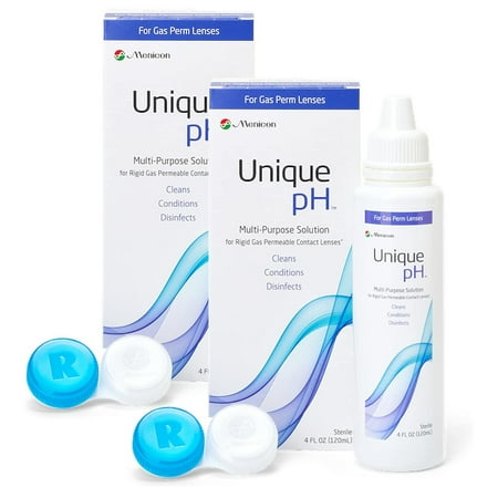 Menicon America Unique pH Contact Lens Cleanser Solution with Case (2-Pack, 4 Fluid oz )