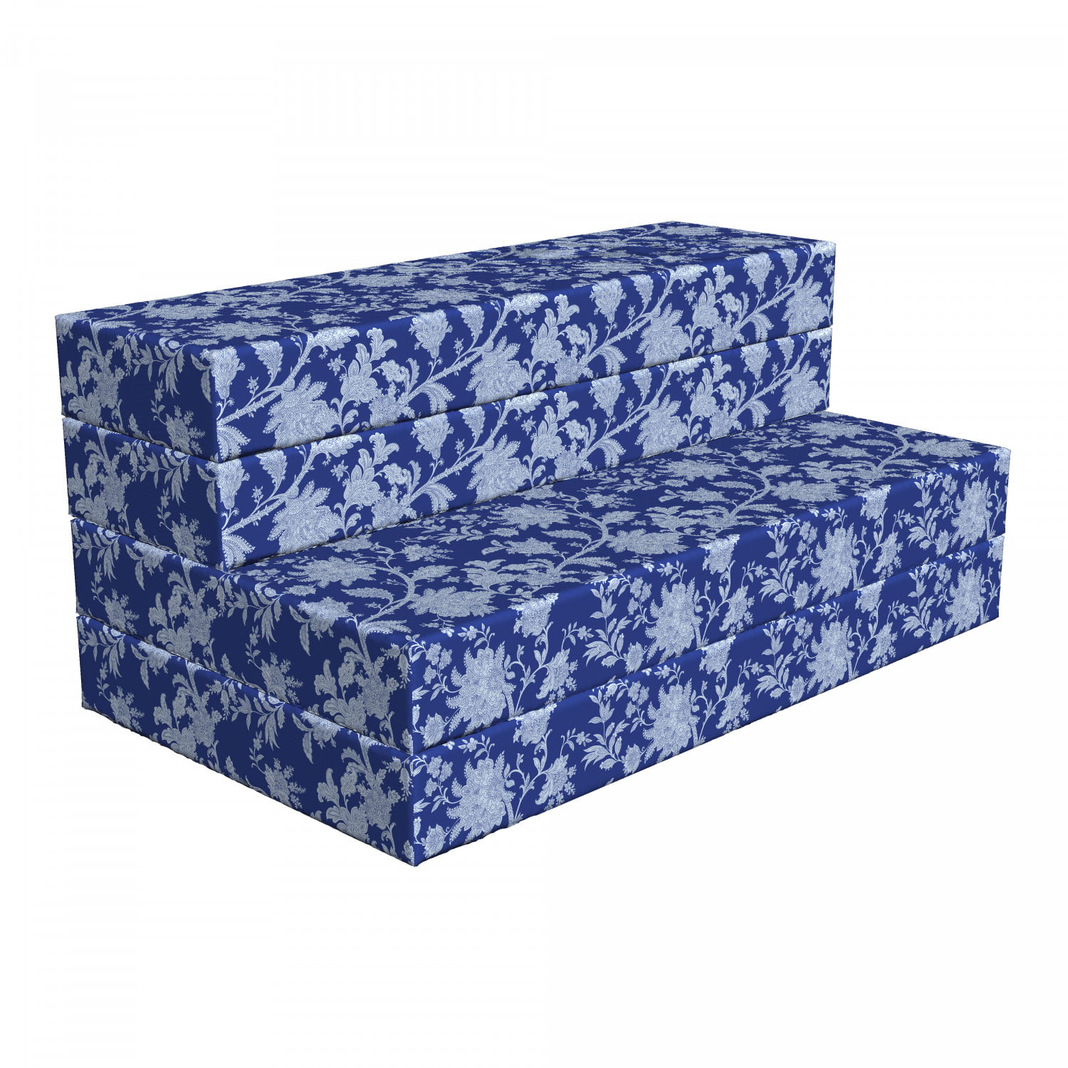 Paisley Pattern Ottoman 78.7 X 47.2 Royal Blue Ambesonne Floral Foldable Mattress