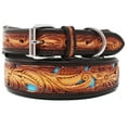 thumbnail image 2 of XSmall 9''- 13''  Padded Leather Hand Crafted Tooled Dog Collar 60FK49, 2 of 4