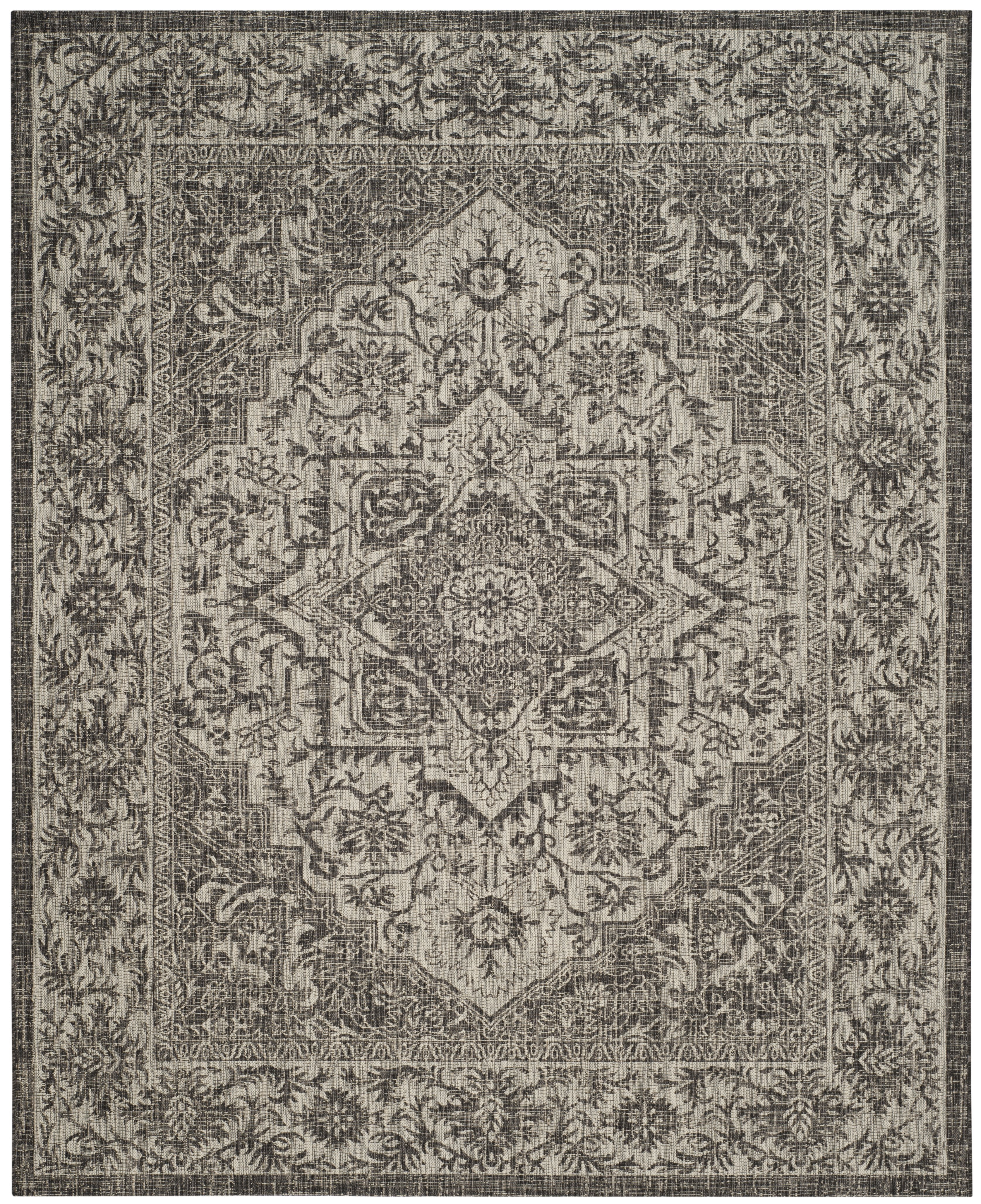 Safavieh Courtyard Franklyn Medallion Indoor/Outdoor Area Rug, Slate/Gray, 8' x 10'