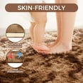 thumbnail image 4 of Ultra Soft Rug for Living Room, 8X10 Tie-Dyed Coffee Fluffy Shag Area Rug for Bedroom, Modern Shaggy Carpets Fuzzy Rug for Teens Dorm Nursery Home Decor Aesthetic, Upgrade Anti-Skid Durable, 4 of 18