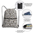 thumbnail image 4 of Wukai Heart Leopard Waterproof Drawstring Backpack with Zipper Pocket,Large Foldable Gym Bag for Women and Men, Perfect for Sports, Yoga, and Travel, 4 of 8