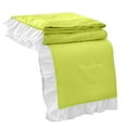 thumbnail image 2 of JeashCHAT Cooling Comforter Twin, Summer Ruffled Quilt 60"x80" Ruffle Comforter for Women, Soft Lightweight Thin Comforter for All Season, Green, 2 of 6