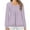 Purple1, variant on Jalioing Blouses for Women Pleated Front Crewneck Loose Shirts Fashion Long Sleeve Casual Plain Tunic Tops