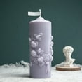 thumbnail image 5 of HongHeng 1Pc Embossed Rose Pillar Fragrant Candle for Girls Bathroom Bedroom Room Decor Aesthetic Valentine's Day Decoration, 5 of 6