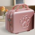 thumbnail image 3 of Mini Suitcase Case with Handle with Handle Portable hands Cartoon 14 inch Mini Luggage Case for Cosmetics Business Travel Shoes Rose, 3 of 8