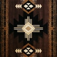 thumbnail image 7 of Emma + Oliver 8x10 Chocolate Olefin Accent Rug with Complementary Southwestern Pattern in Beige, Black and Brown and Jute Backing, 7 of 7