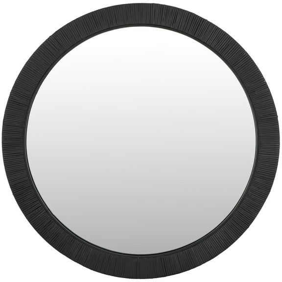 SAFAVIEH Nellie 31.5" x 31.5" Black Natural Wall Mirror