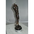 thumbnail image 4 of Nifao Golfer on Marble Bronze Statue – Home Office Decor Sculpture, 8"L x 8"W x 22"H, 4 of 12