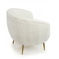 thumbnail image 5 of LUXMOD Modern Armchair Super Soft Wool Single Sofa Living Room Accent Chair-White, 5 of 9